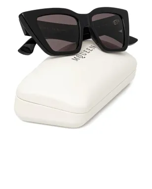 Alexander McQueen Eyewear キャットアイサングラス ブラック - サムネイル3