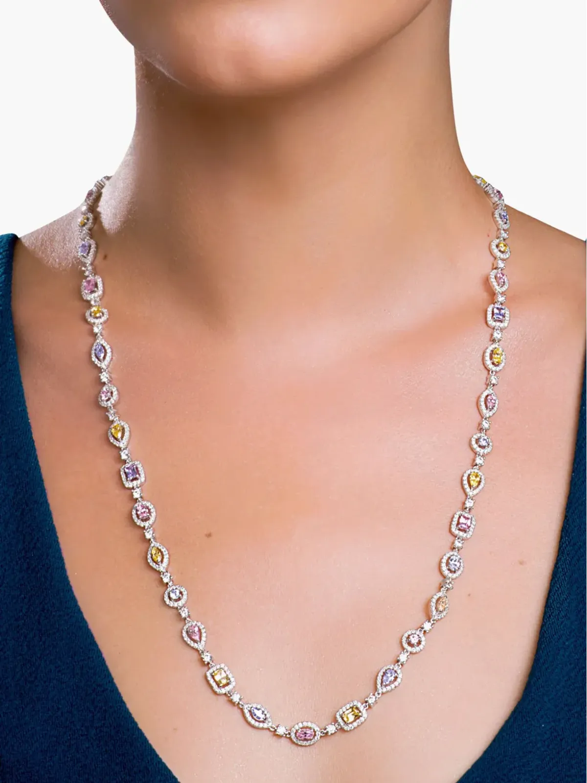 Juwelina Paris sterling silver Jensen necklace - Pink - 画像2