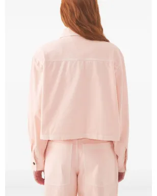 Antik Batik floral-embroidered cropped jacket - Pink - サムネイル4