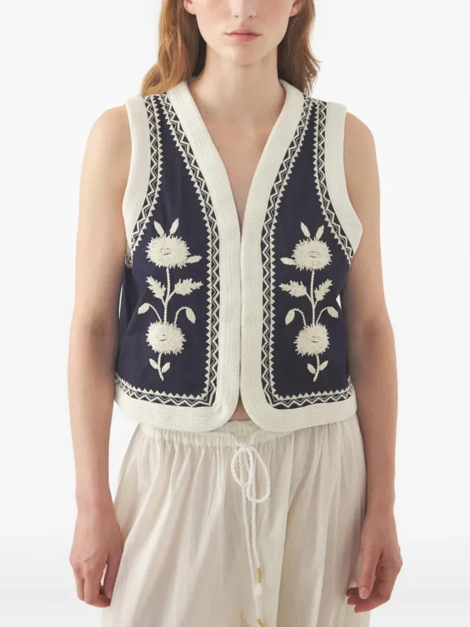 Antik Batik Antik Batik 花柄刺繍のウェストコートの商品画像