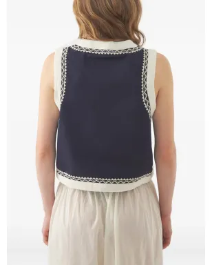 Antik Batik 花柄刺繍のウェストコート - サムネイル3