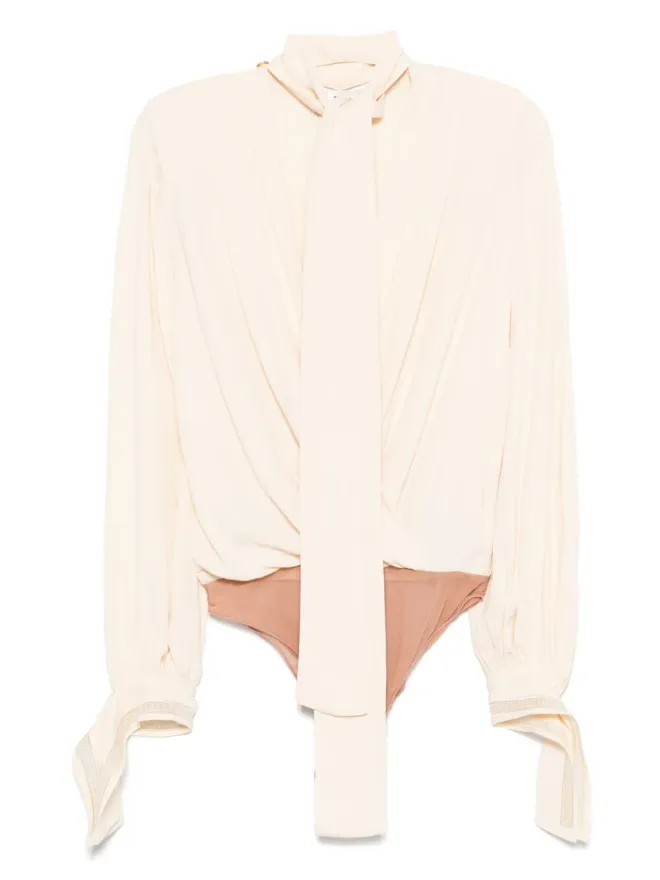 Elisabetta Franchi Elisabetta Franchi クレープ生地ボディスーツ - ニュートラルカラーの商品画像