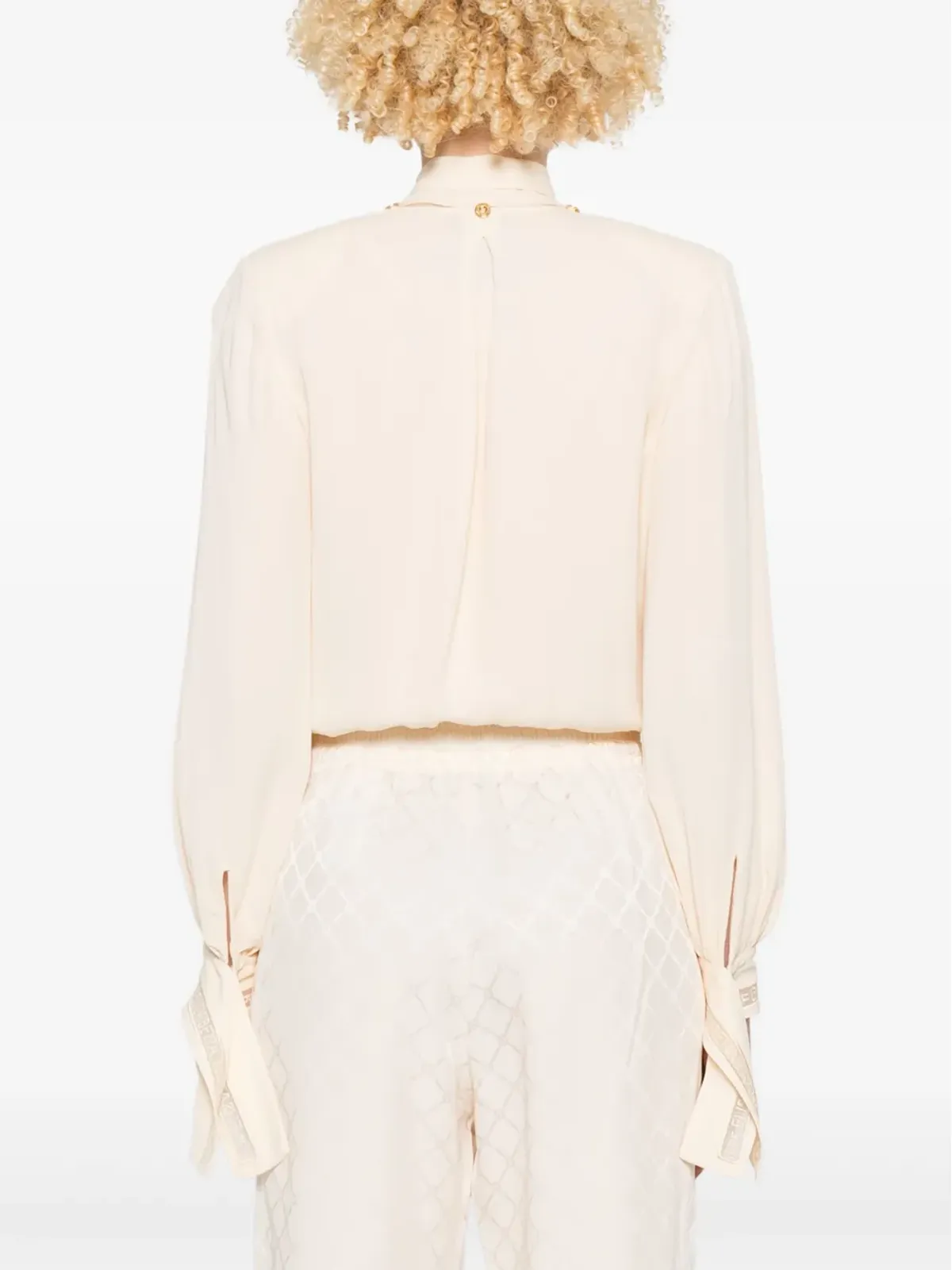 Elisabetta Franchi クレープ生地ボディスーツ - ニュートラルカラー - 画像4