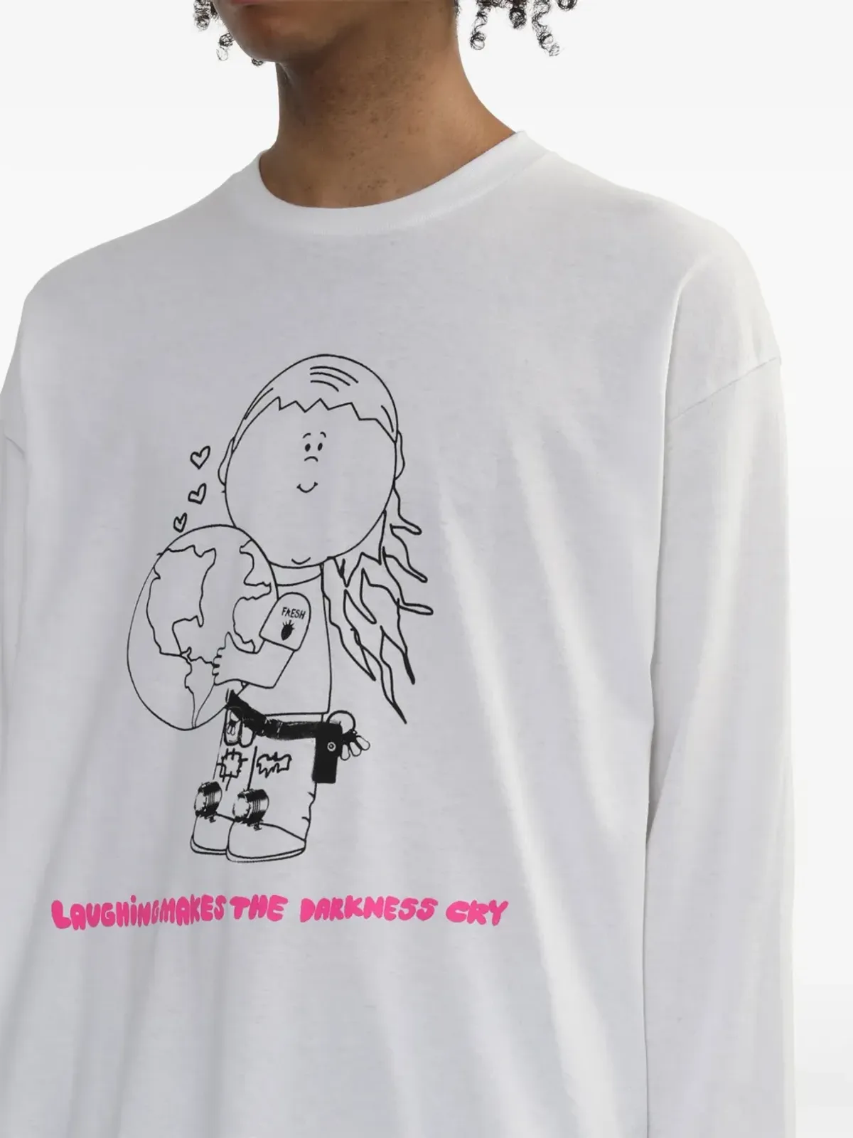 WESTFALL cartoon-print T-shirt - White - 画像5