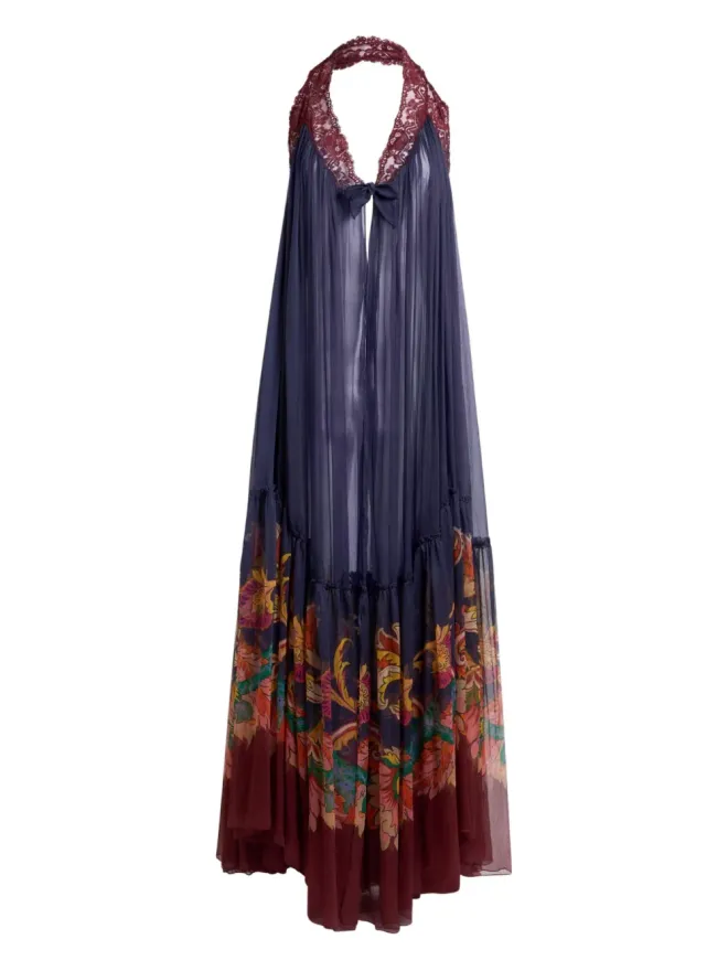 ETRO ETRO 透け感のあるドレス - ブルーの商品画像