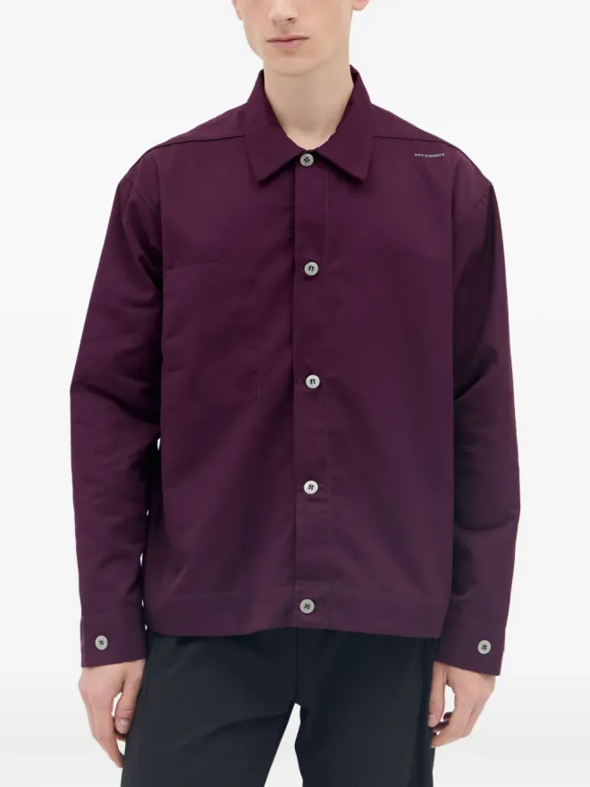 AFFXWRKS AFFXWRKS ロゴプリント シャツジャケット パープルの商品画像