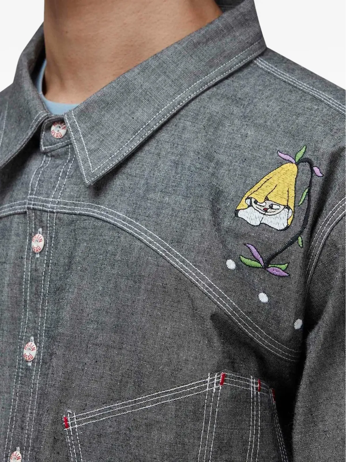 Brain Dead 刺繍シャツ - 画像4