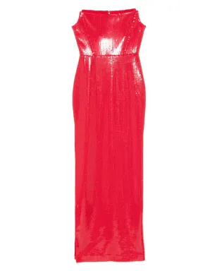 Alex Perry ストラップレス・スパンコール付きマキシドレス レッド - サムネイル1