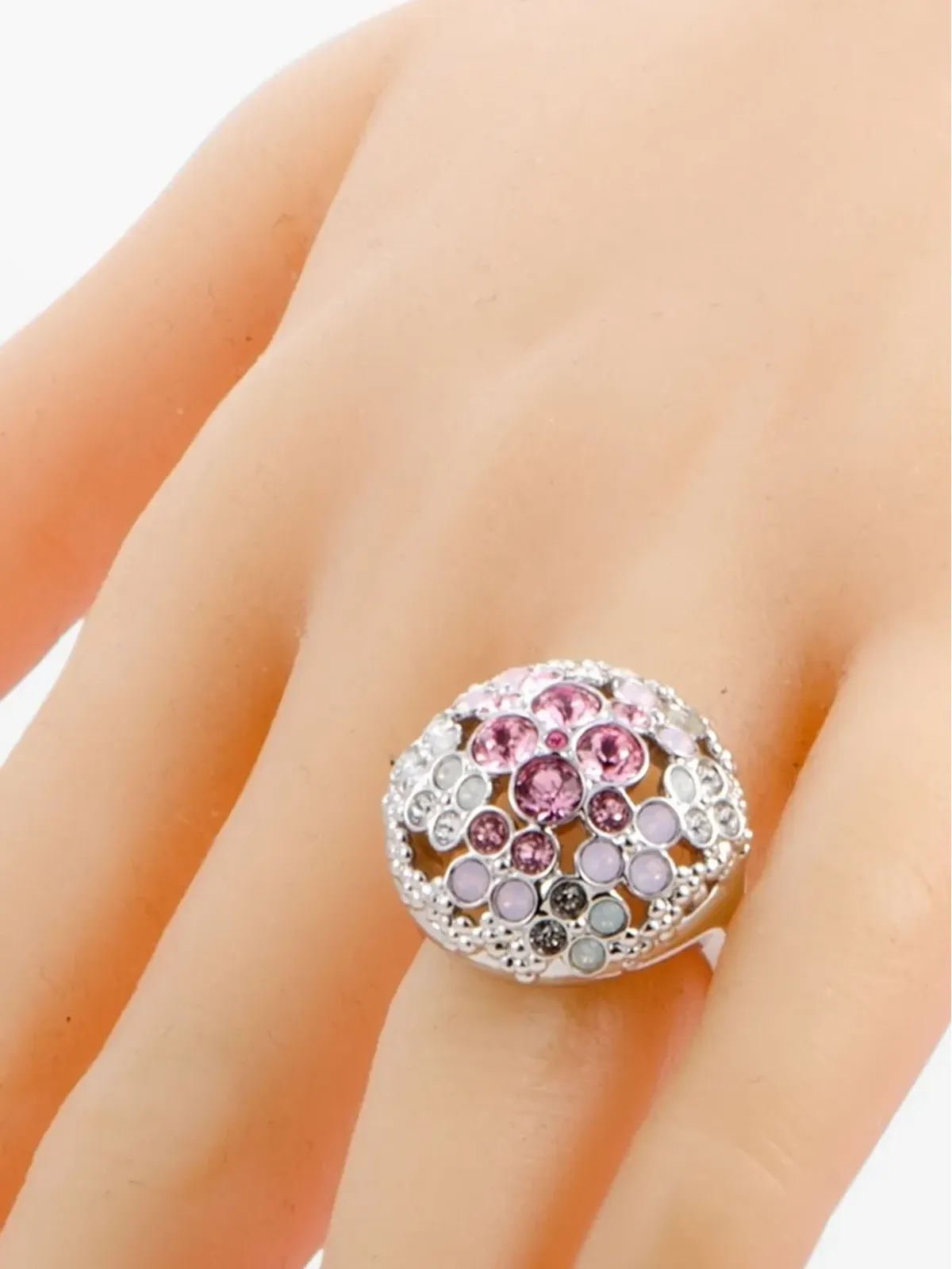 Swarovski Vintage クリスタルフラワーリング - 画像2