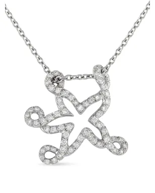Christian Dior ビンテージ 18Kホワイトゴールド スターフィッシュ ダイヤモンド ネックレス - サムネイル1