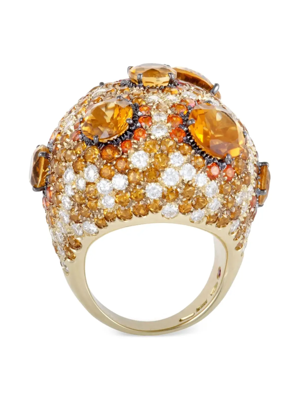 Roberto Coin Pre-Owned 18K イエローゴールド シトリン リング - 画像2