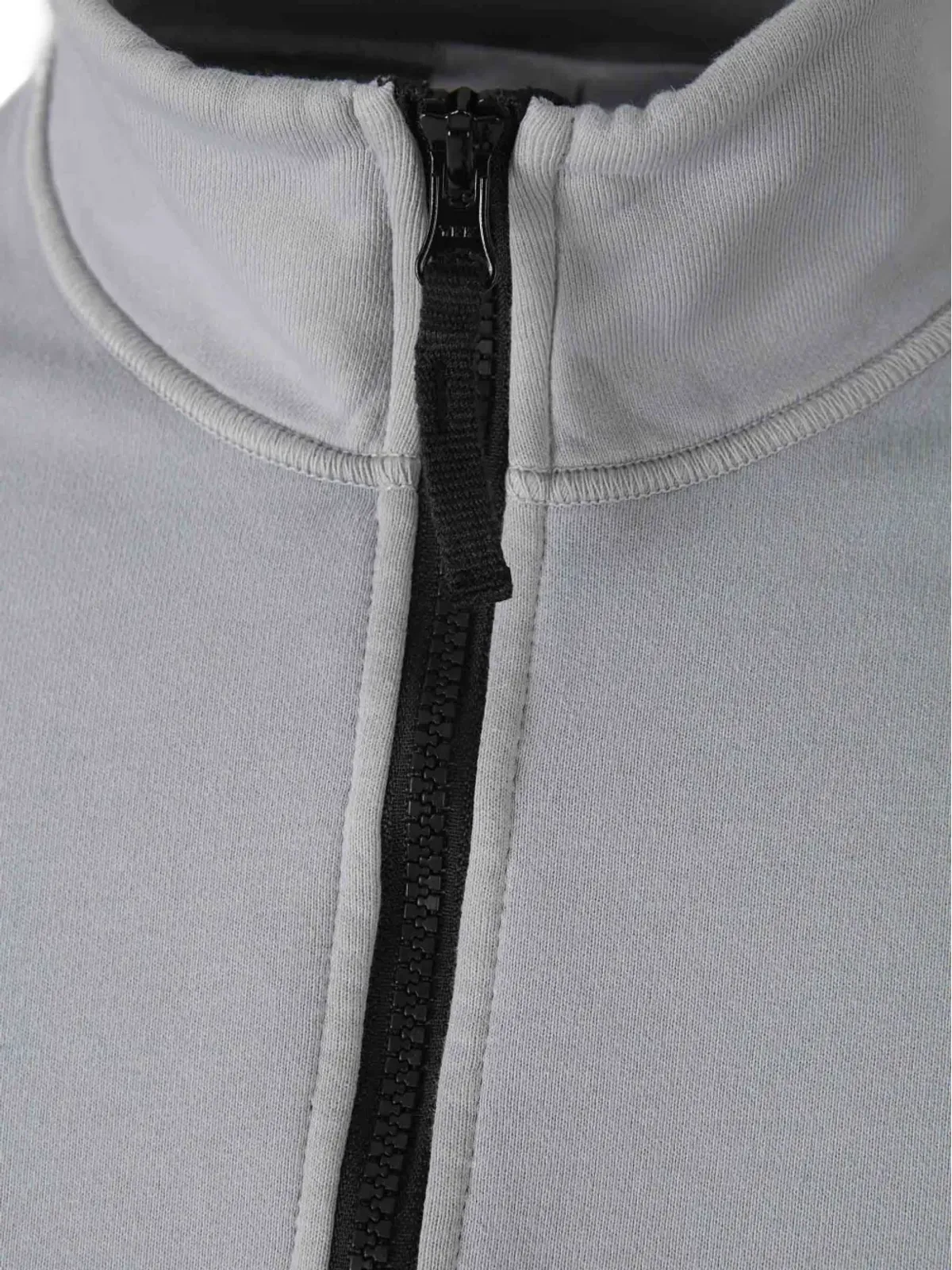 Stone Island グレーのクォータージップ スウェットシャツ - 画像3