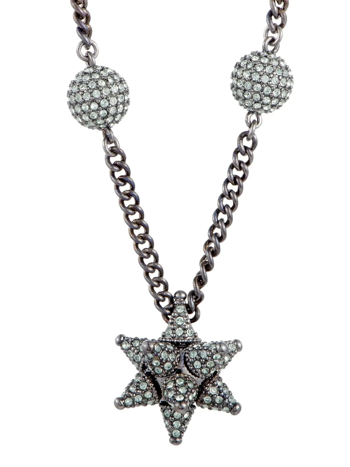 Swarovski Vintage クリスタル装飾ネックレス - シルバー - 画像2