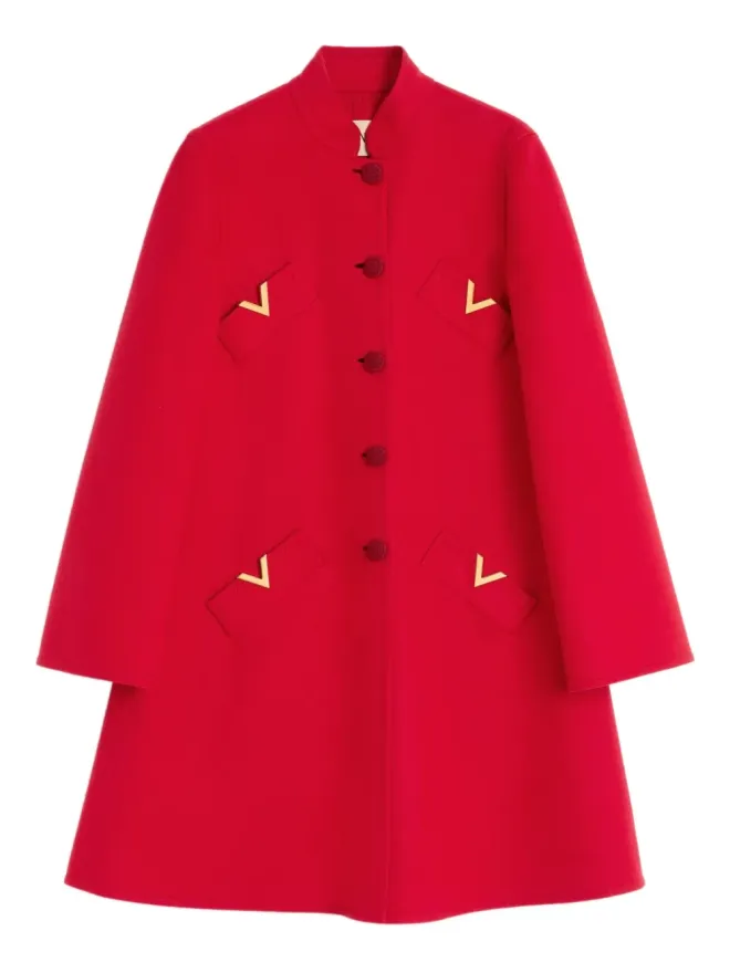 Valentino Garavani Valentino Garavani VGoldボタンアップコートの商品画像