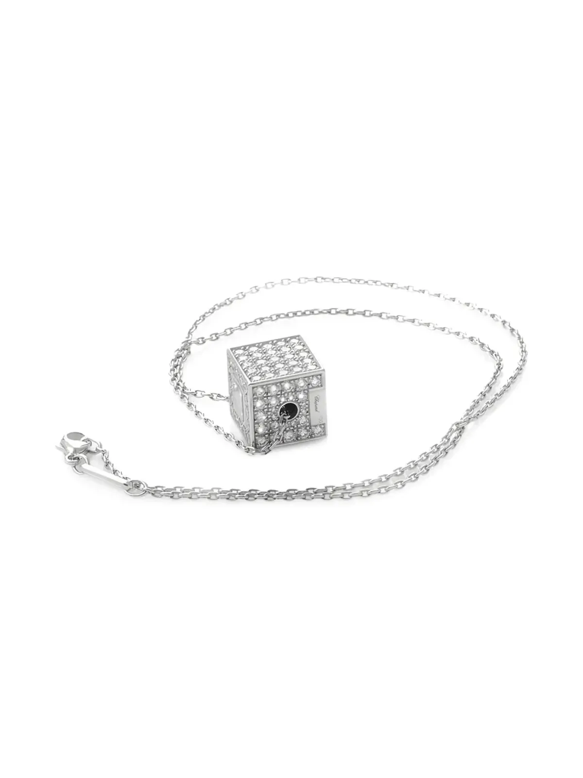 Chopard Pre-Owned 18Kホワイトゴールド ハッピーダイヤモンド ネックレス - 画像2