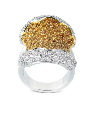 Oro Trend 18Kホワイトゴールド サファイア リング - サムネイル1