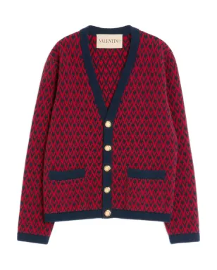 Valentino Garavani Vパターン カーディガン - サムネイル1