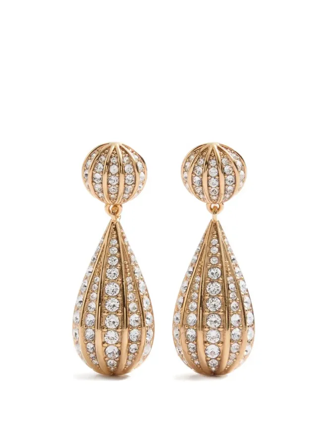 Valentino Garavani Valentino Garavani Poetiques Des Gouttes メタルと Swarovski® クリスタル イヤリング - ゴールドの商品画像