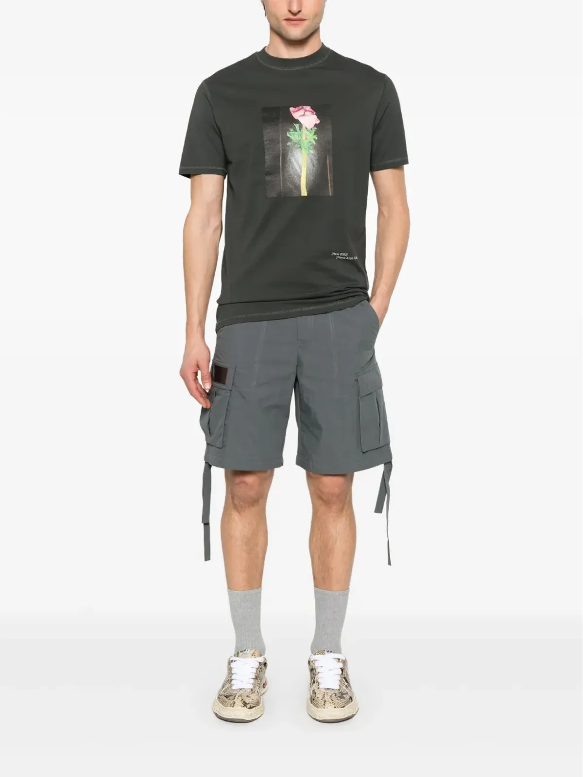 Carrer プリントTシャツ - グレー - 画像2