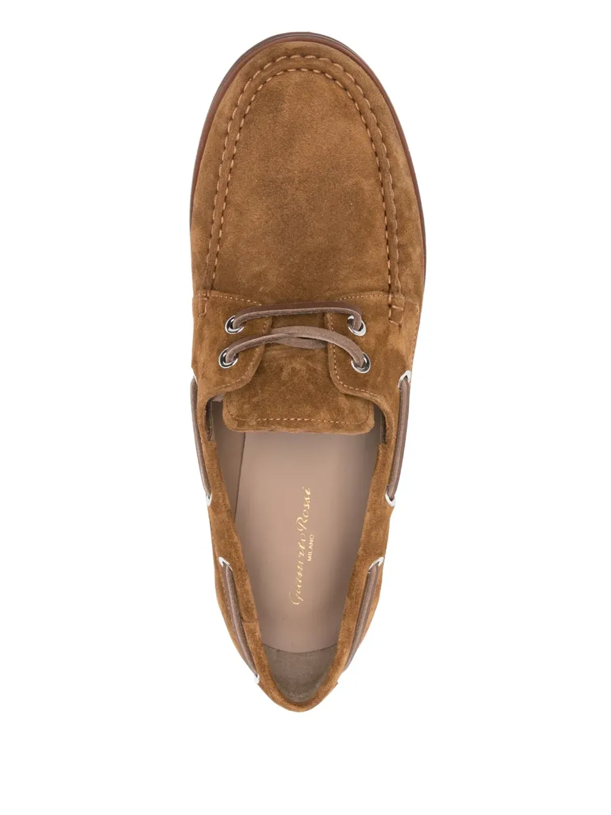 Gianvito Rossi スエード ボートシューズ - ブラウン - 画像4