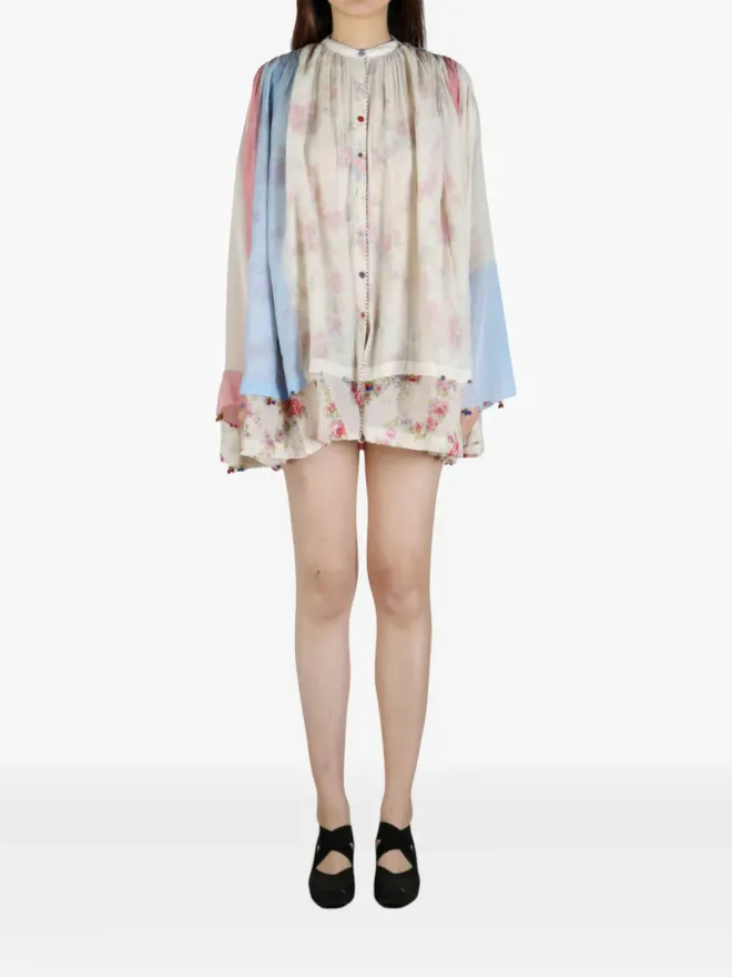 Pero Pero floral-print shirt - Neutralsの商品画像