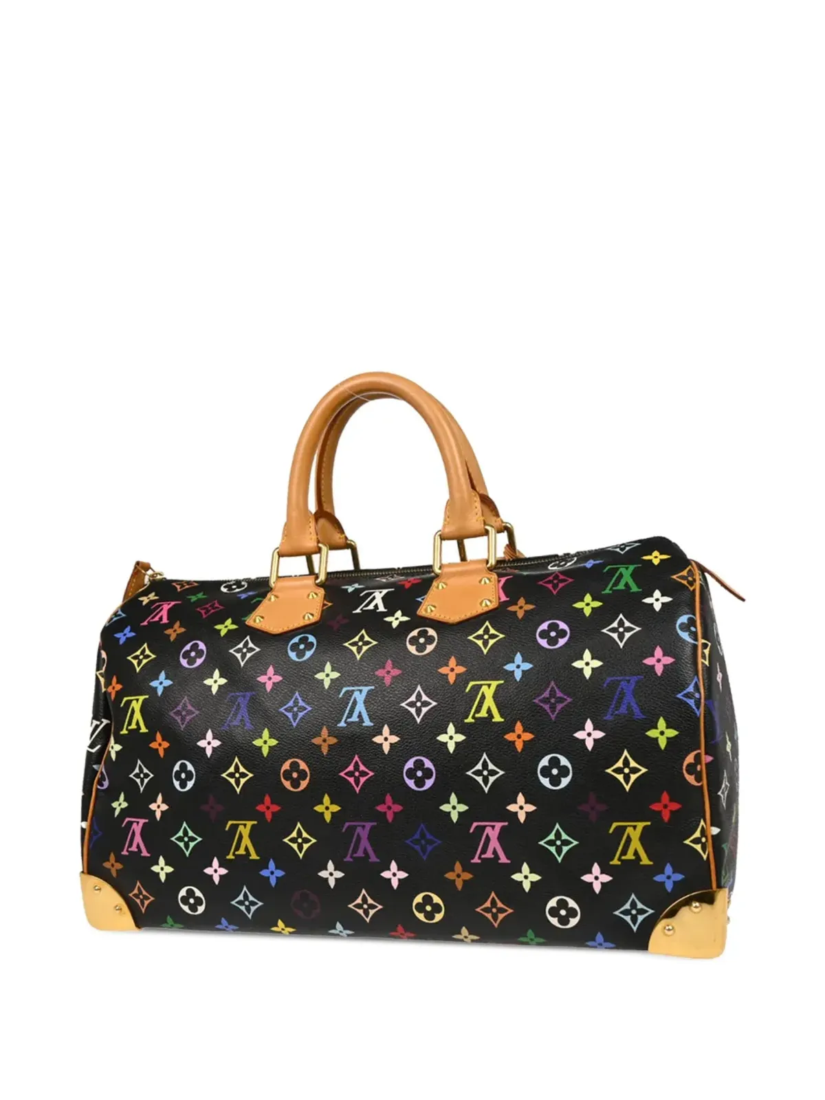 Louis Vuitton ビンテージ Takashi Murakami 2011 Speedy 40 ハンドバッグ ブラック - 画像2