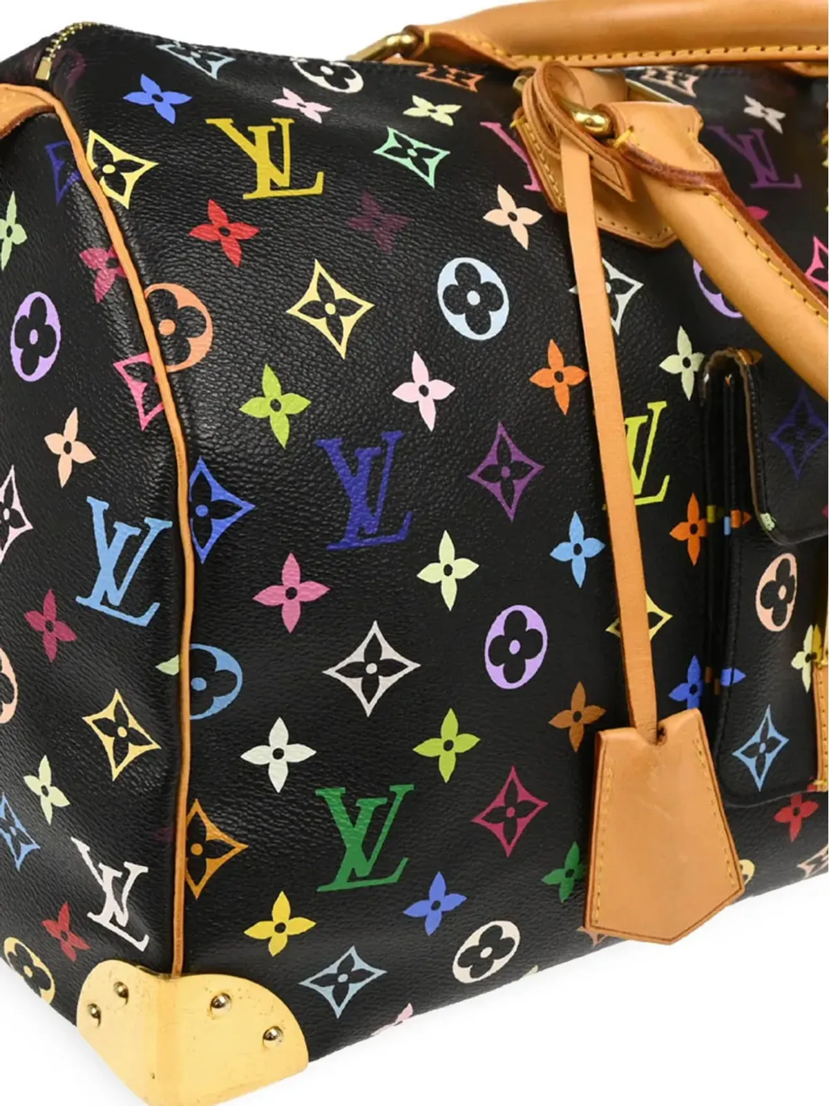Louis Vuitton ビンテージ Takashi Murakami 2011 Speedy 40 ハンドバッグ ブラック - 画像3