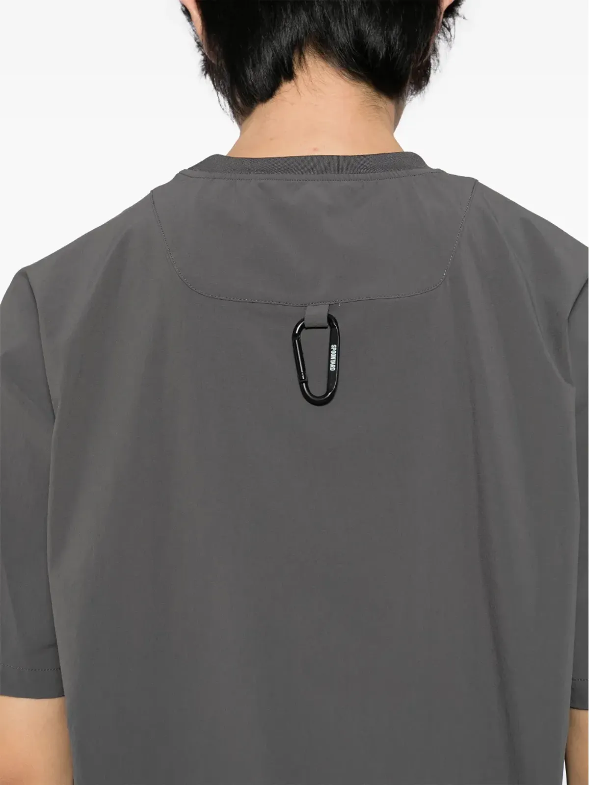 Spoonyard パック可能なサイドジップポケット Tシャツ グレー - 画像5