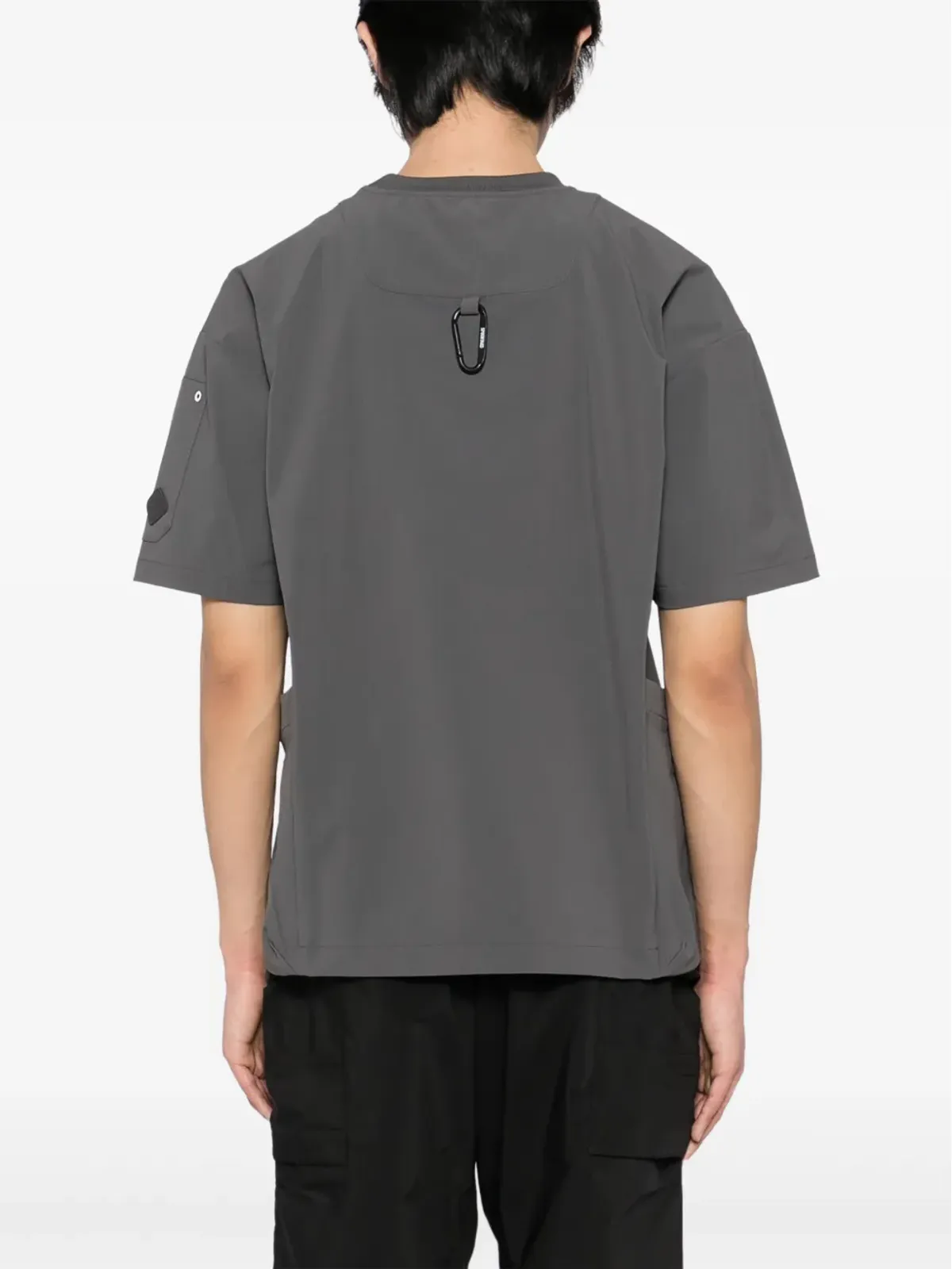 Spoonyard パック可能なサイドジップポケット Tシャツ グレー - 画像4
