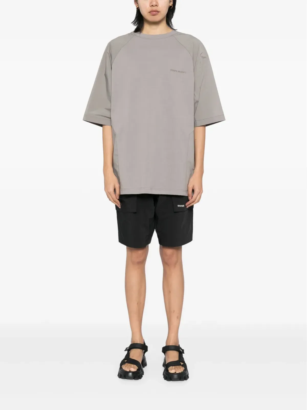 Spoonyard パネル切替Tシャツ - 画像3