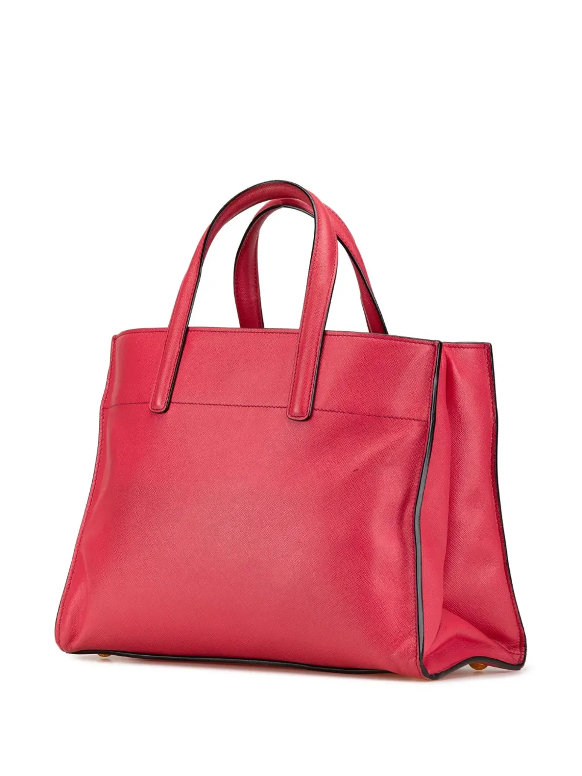 Prada ビンテージ 2000-2024 サフィアーノ ソフト トリプルポケット トート・サッチェル - ピンク - 画像2
