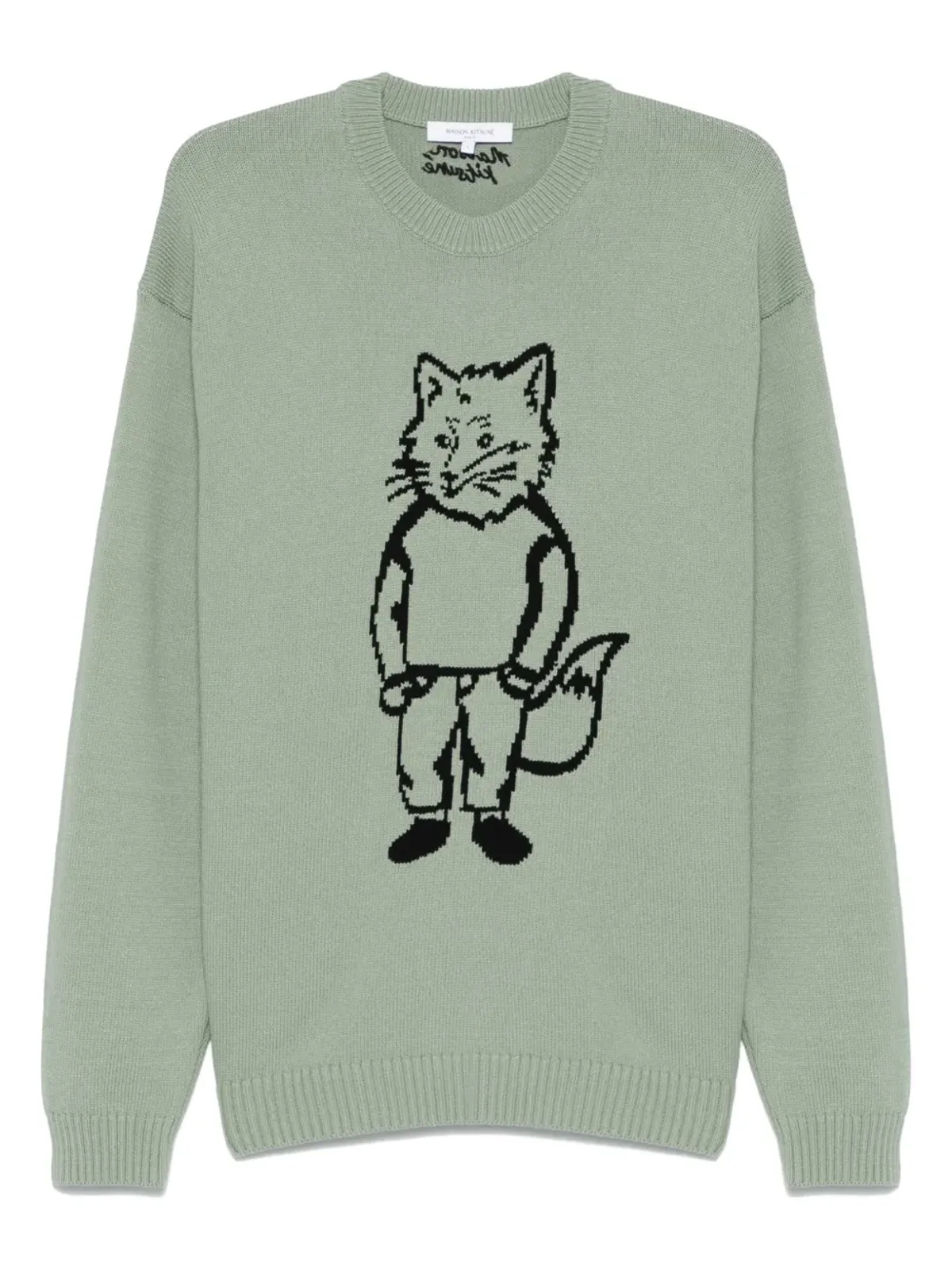 Maison Kitsuné キツネのインターシャ柄セーター - 画像1