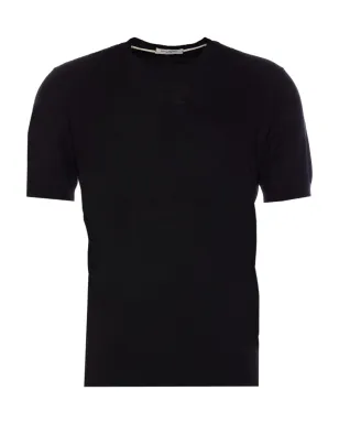 Paolo Pecora シルクブレンドTシャツ ブラック - サムネイル1