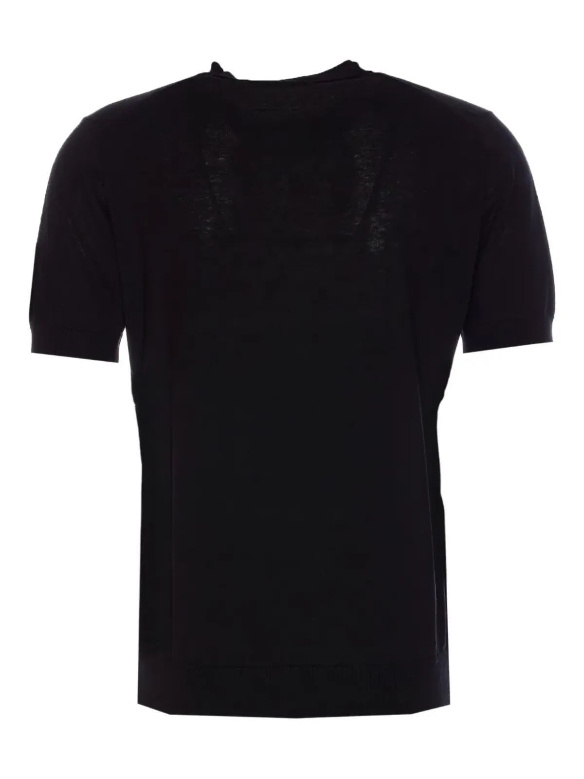 Paolo Pecora シルクブレンドTシャツ ブラック - 画像2