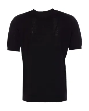 Paolo Pecora シルクブレンドTシャツ ブラック - サムネイル2