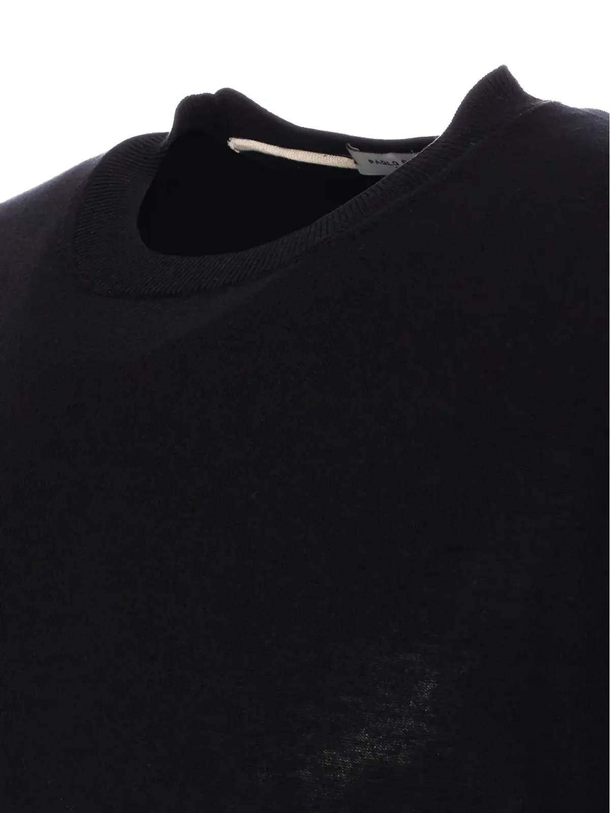 Paolo Pecora シルクブレンドTシャツ ブラック - 画像3
