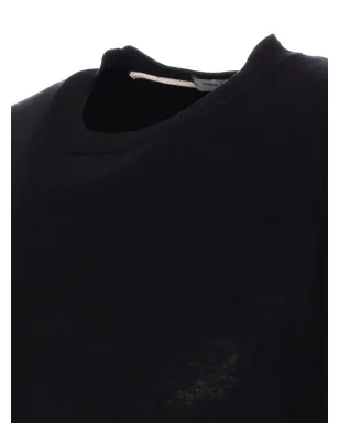 Paolo Pecora シルクブレンドTシャツ ブラック - サムネイル3