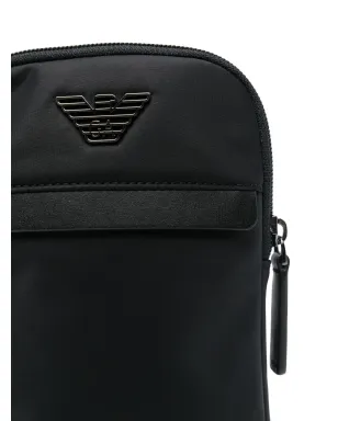 Emporio Armani ロゴプレート付き スマホバッグ ブラック - サムネイル4