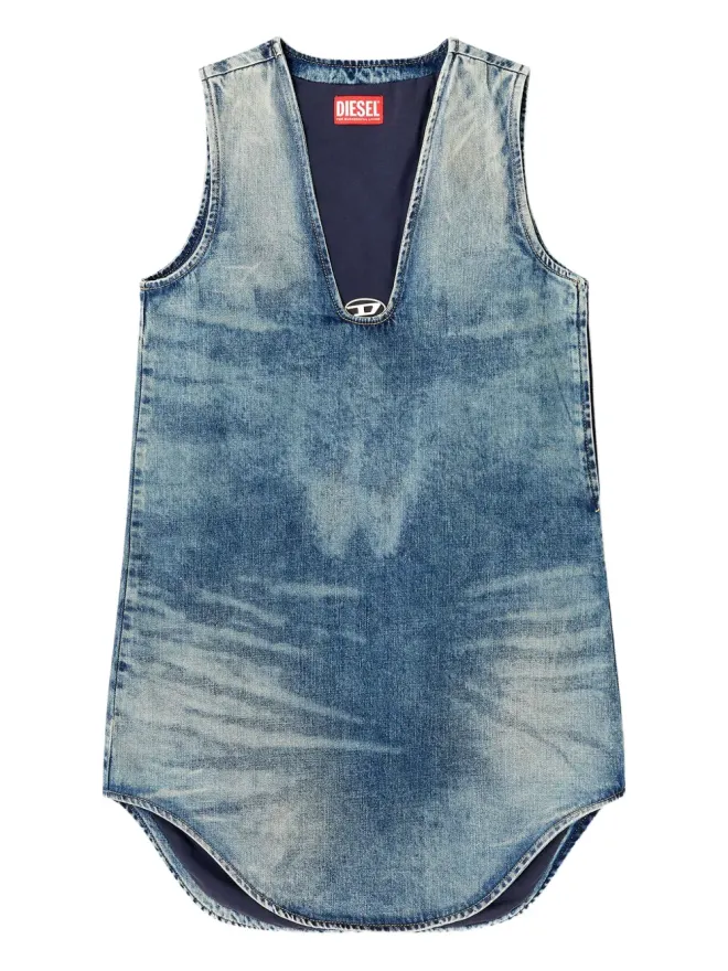 Diesel Diesel デニムノースリーブVネックミニドレスの商品画像
