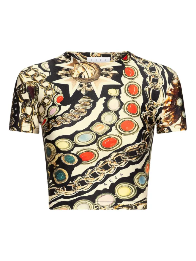 AREA AREA プリントクロップドTシャツの商品画像