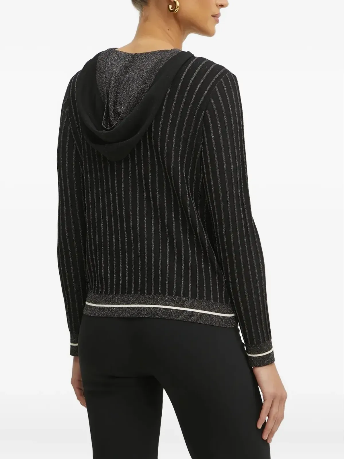 LIU JO リブニットフード付きセーター - 画像2