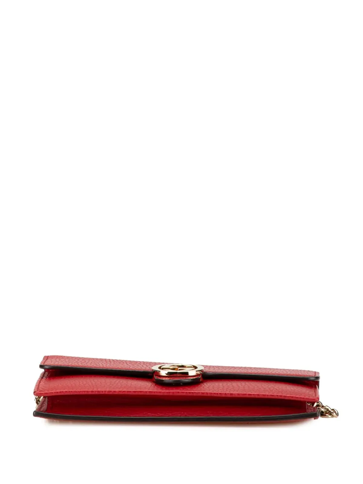 Gucci レザー インターロッキングG ドルウォレットオンチェーン クロスボディバッグ - 画像3