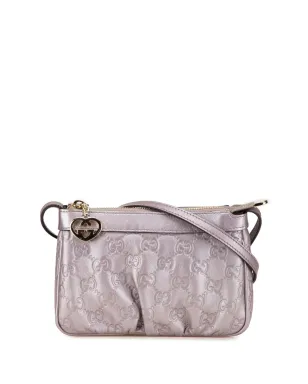 Gucci ビンテージ 2000-2015 小型メタリック Guccissima ラブリー クロスボディバッグ - サムネイル1