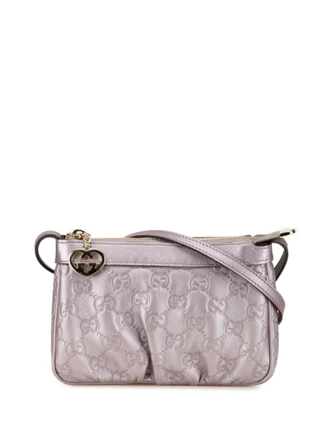 Gucci Pre-Owned Gucci ビンテージ 2000-2015 小型メタリック Guccissima ラブリー クロスボディバッグの商品画像