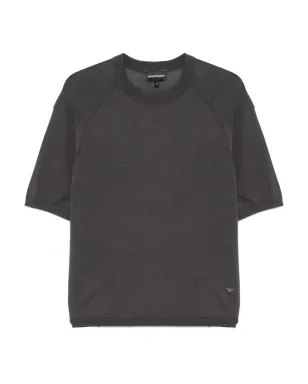 Emporio Armani ファインニット Tシャツ - グレー - サムネイル1