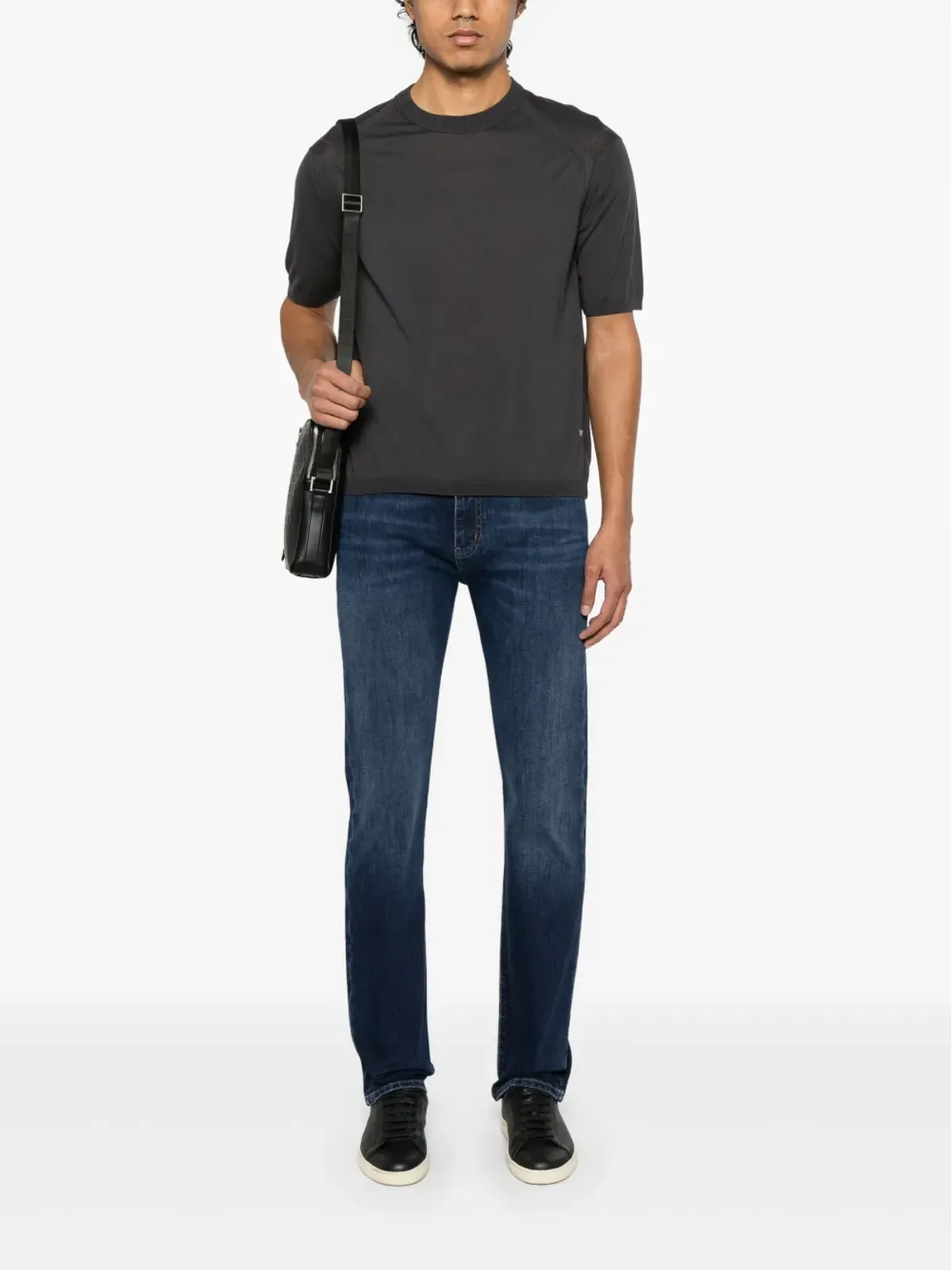 Emporio Armani ファインニット Tシャツ - グレー - 画像2