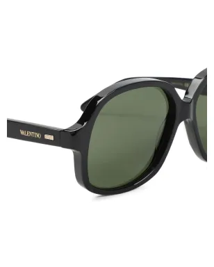 VALENTINO GARAVANI EYEWEAR オクタゴナルフレーム サングラス ブラック - サムネイル3