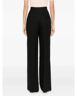 Elisabetta Franchi ロゴチャーム トラウザーズ - ブラック - サムネイル4