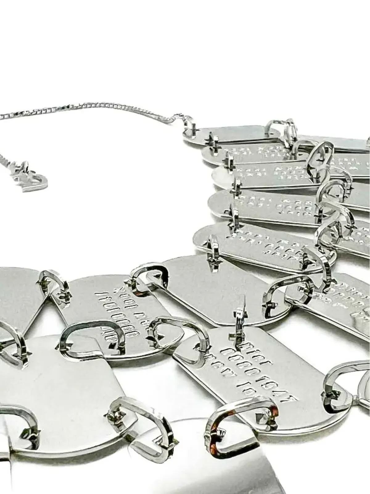 Christian Dior ビンテージ 1990年代 ロゴ刻印 ネックレス - シルバー - 画像4