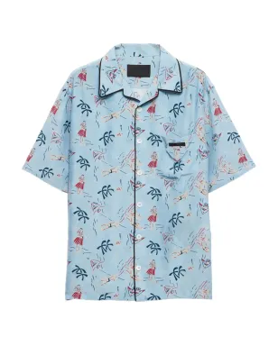 Prada グラフィックプリントボウリングシャツ - サムネイル1